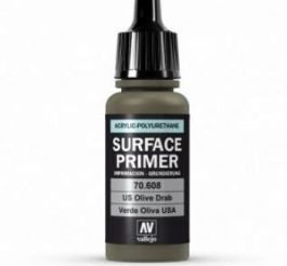 VAL70608 Vallejo Auxiliary Products: US Olive Drab (17ml)