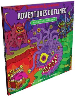 Dungeons and Dragons Adventures Outlined Coloring Book