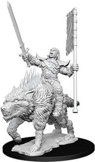 Pathfinder Deep Cuts Unpainted Miniatures: Orc on Dire Wolf