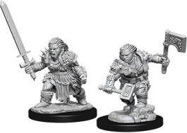 Pathfinder Deep Cuts Unpainted Miniatures: W8 Female Dwarf Barbarian