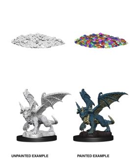 Dungeons & Dragons Nolzur`s Marvelous Unpainted Miniatures: W10 Blue Dragon Wyrmling