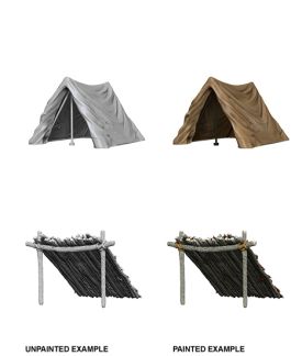 WizKids Deep Cuts Unpainted Miniatures: W10 Tent & Lean-To