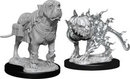 Dungeons & Dragons Nolzur`s Marvelous Unpainted Miniatures: W11 Mastif & Shadow Mastif