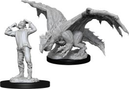 Dungeons & Dragons Nolzur`s Marvelous Unpainted Miniatures: W11 Green Dragon Wyrmling & Afflicted Elf