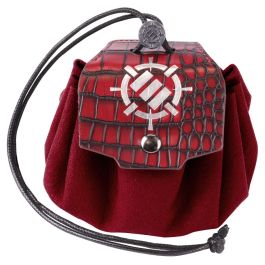 7-Set Enhance: Enamel Dice w/ Pouch Red