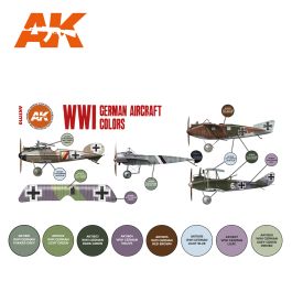 AK Interactive 3G Air - WWI German Aircraft Colors Set (8)
