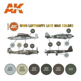 AK Interactive 3G Air - WWII Luftwaffe Late War Colors Set (6)