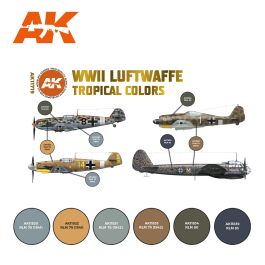 AK Interactive 3G Air - WWII Luftwaffe Tropical Colors Set (6)