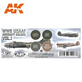 AK Interactive 3G Air - WWII USAAF Aircraft Colors Vol.1 Set (4)