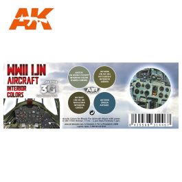 AK Interactive 3G Air - WWII IJN Aircraft Interior Colors Set (4)