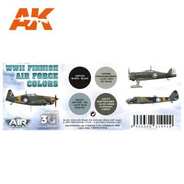 AK Interactive 3G Air - WWII Finnish Air Force Colors Set (4)