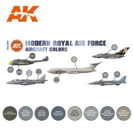 AK Interactive 3G Air - Modern Royal Air Force Aircraft Colors Set (8)
