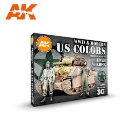 AK Interactive WWI & Modern US Colors by Adam Wilder Set (18 Colors)