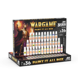 AK Interactive 3GEN Acrylics Wargame Paint It All Box 36 Colors
