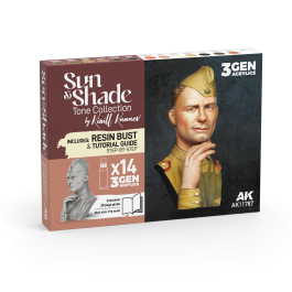 AK Interactive Sun & Shade Tone Collection by Kirill Kanaev 14 Colors