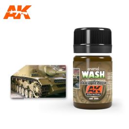 AK Interactive Wash For Dark Yellow Vehicles (3 Pack)