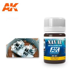 AK Interactive Dark Wash For Wood Decks (3 Pack)