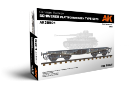 AK Interactive 1/35 German Railway Schwerer Plattformwagen Type SSYS