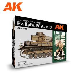 AK Interactive 1/35 PZ.KPFW.IV AUSF.D AFRIKA KORPS+DAK PANZERFAHRER