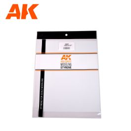 AK Interactive Styrene Sheet - 0.7mm Thickness x 245 x 195mm x 2 Units