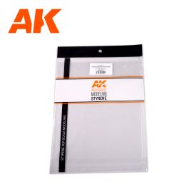 AK Interactive Clear Organic Glass Acrylic Sheet - 0.50mm Thickness x 245 x 195mm x 1 Unit