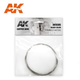 AK Interactive Copper Wire 0.45mm X 5 Meters Silver Color