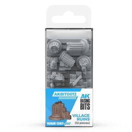 AK Interactive Village Ruins - Basing Bits (12 Pieces)
