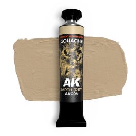 AK Interactive Gouache Earth (Dry) - 20 ml.