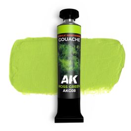 AK Interactive Gouache Moss Green - 20 ml.