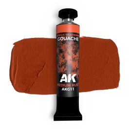 AK Interactive Gouache Medium Rust - 20 ml.