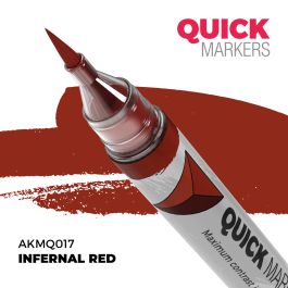 AK Interactive Infernal Red - Quick Marker (6 Pack)