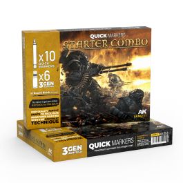 AK Interactive Starter Combo Quick Markers Plus 3 Gen Set