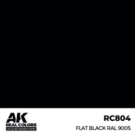 AK Interactive Real Colors Flat Black RAL 9005 17 ml.
