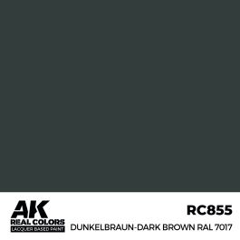 AK Interactive Real Colors Dunkelbraun-Dark Brown RAL 7017 17 ml.