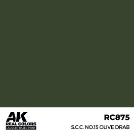 AK Interactive Real Colors S.C.C. No.15 Olive Drab 17 ml.