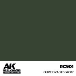 AK Interactive Real Colors Olive Drab FS 34087 17 ml.
