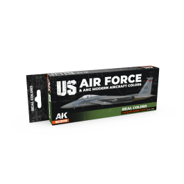 AK Interactive Real Colors US Air Force & ANG Modern Aircraft Colors Set (Set of 8)