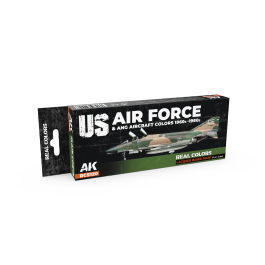 AK Interactive Real Colors US Air Force & ANG Aircraft Colors 1960s-1980s Set (Set of 8)