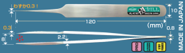 Shimomura Alec Tweezer - 0.3mm