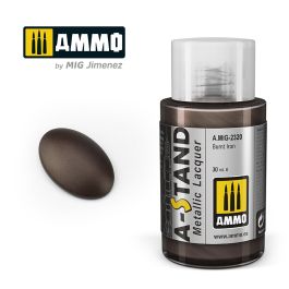 Ammo Mig A-Stand Lacquer Paint 30ml - Burnt Iron (6 Pack)