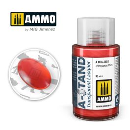 Ammo Mig A-Stand Lacquer Paint 30ml - Transparent Red (6 Pack)