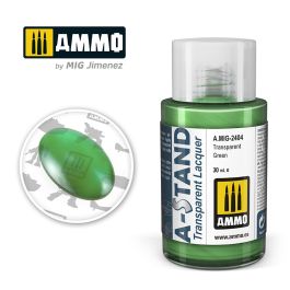 Ammo Mig A-Stand Lacquer Paint 30ml - Transparent Green (6 Pack)
