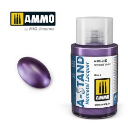 Ammo Mig A-Stand Lacquer Paint 30ml - Hot Metal Violet (6 Pack)