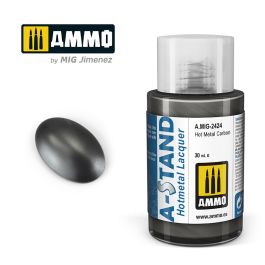 Ammo Mig A-Stand Lacquer Paint 30ml - Hot Metal Carbon (6 Pack)