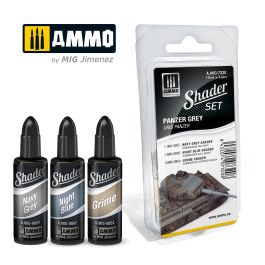 Ammo Mig Acrylic Shader Set - Panzer Grey (3 Pack)