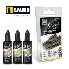 Ammo Mig Acrylic Shader Set - American Green (3 Pack)
