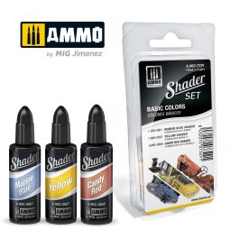 Ammo Mig Acrylic Shader Set - Basic Colors (3 Pack)