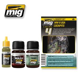 Ammo Mig WWII USA Cockpit Weathering Set