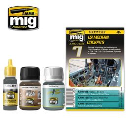 Ammo Mig US Modern Cockpit Weathering Set