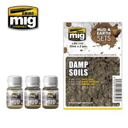 Ammo Mig Damp Soils Mud & Earth Set